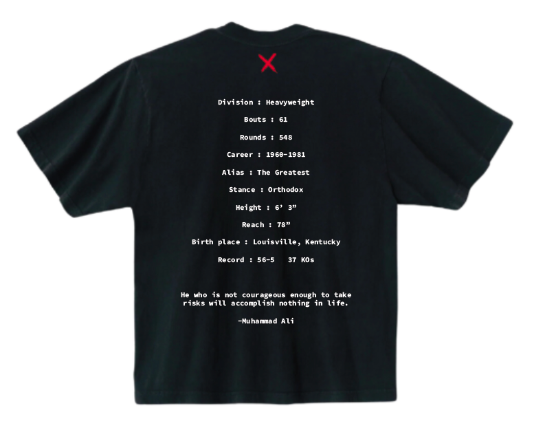 DETROIT X - MUHAMMAD ALI BLACK TEE