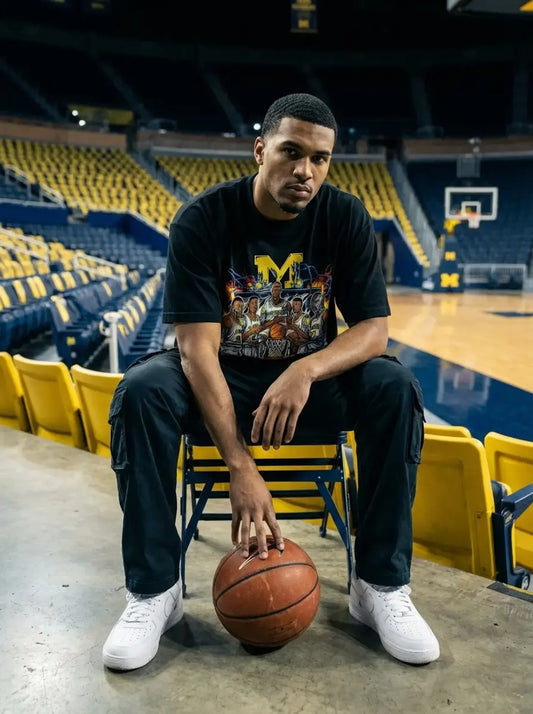 DETROIT X FAB 5 BLACK TEE