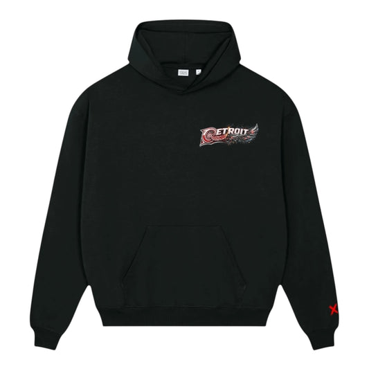 DETROIT X RED WINGS - BLACK HOODIE