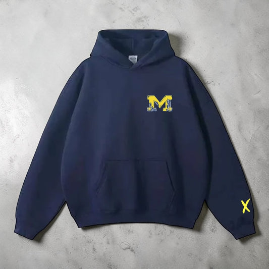 DETROIT X FAB 5 BLUE NAVY HOODIE
