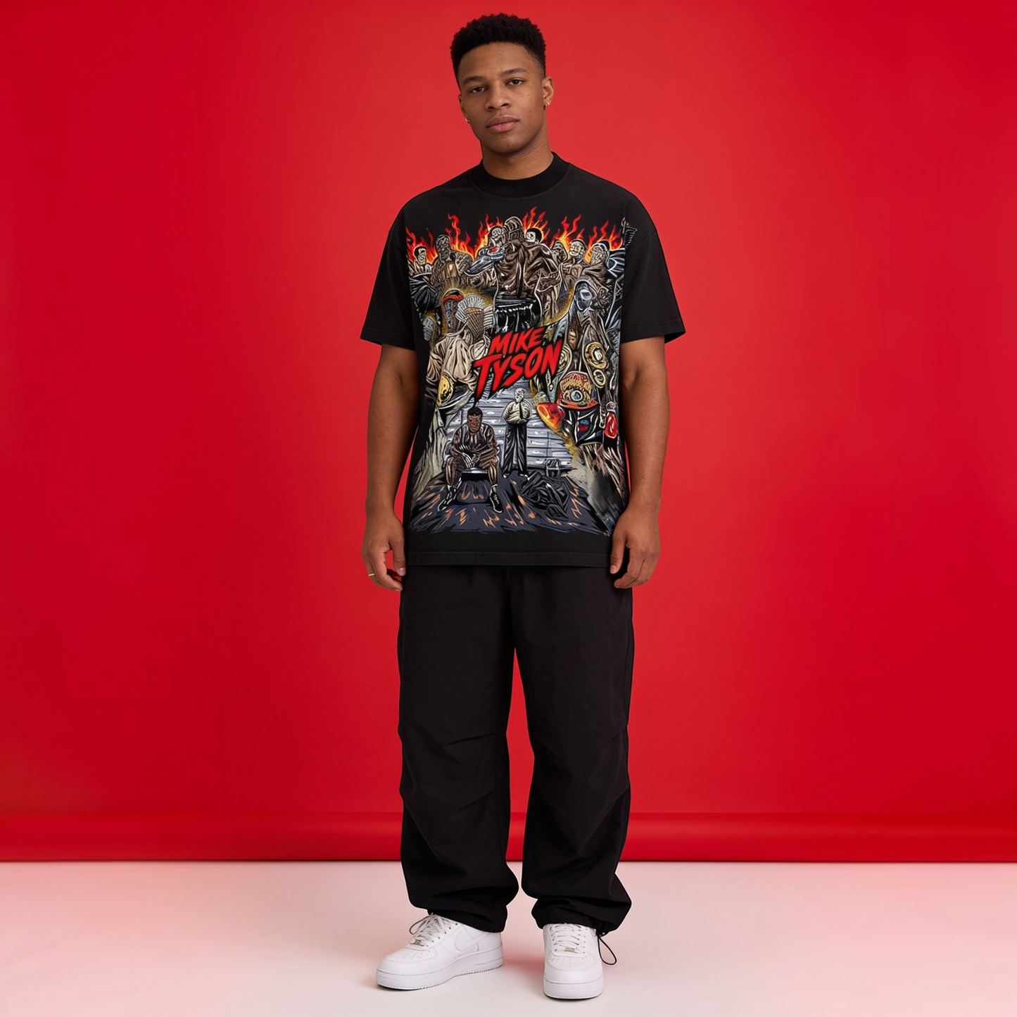 DETROIT X MIKE TYSON HEAVYWEIGHT BLACK TEE
