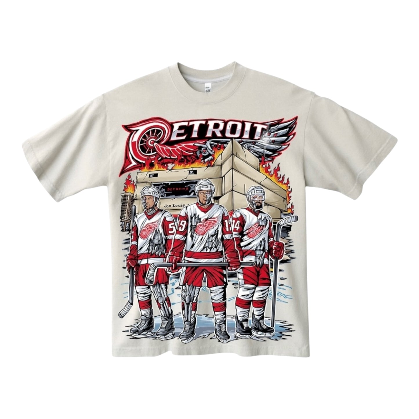 DETROIT X RED WINGS CEMENT T-SHIRT