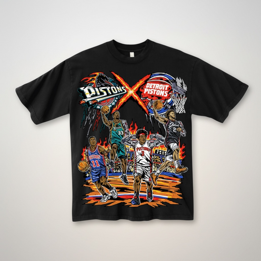 Detroit X Pistons Black Heavyweight Tee – “Legacy in Motion” (Limited 50)