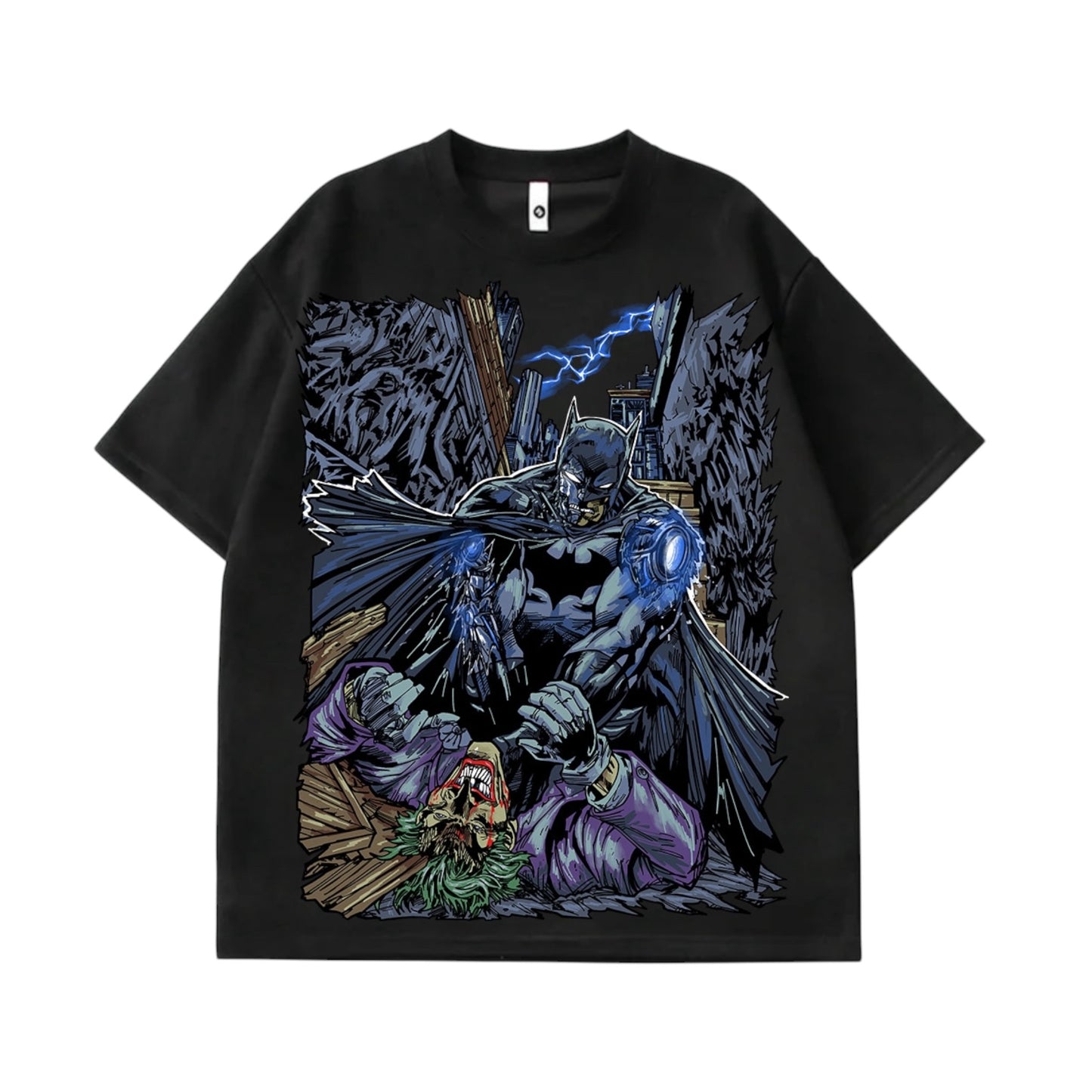 DETROIT X BATMAN BLACK HEAVYWEIGHT TEE