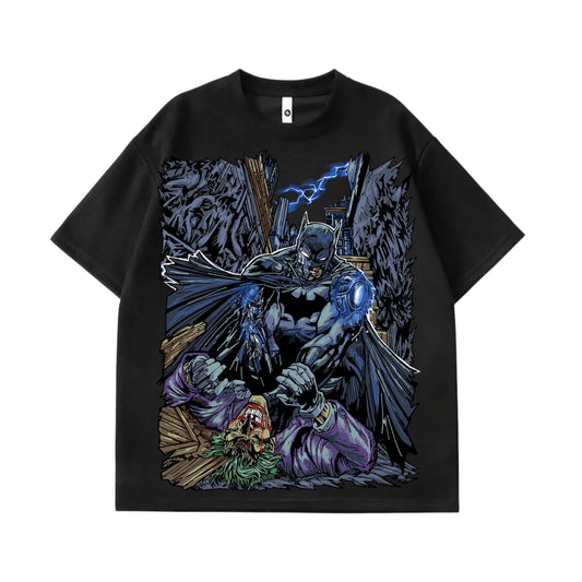 DETROIT X BATMAN BLACK HEAVYWEIGHT TEE