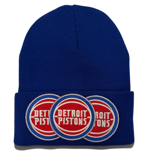 DETROIT X PISTONS TRIPLE PATCH BEANIE