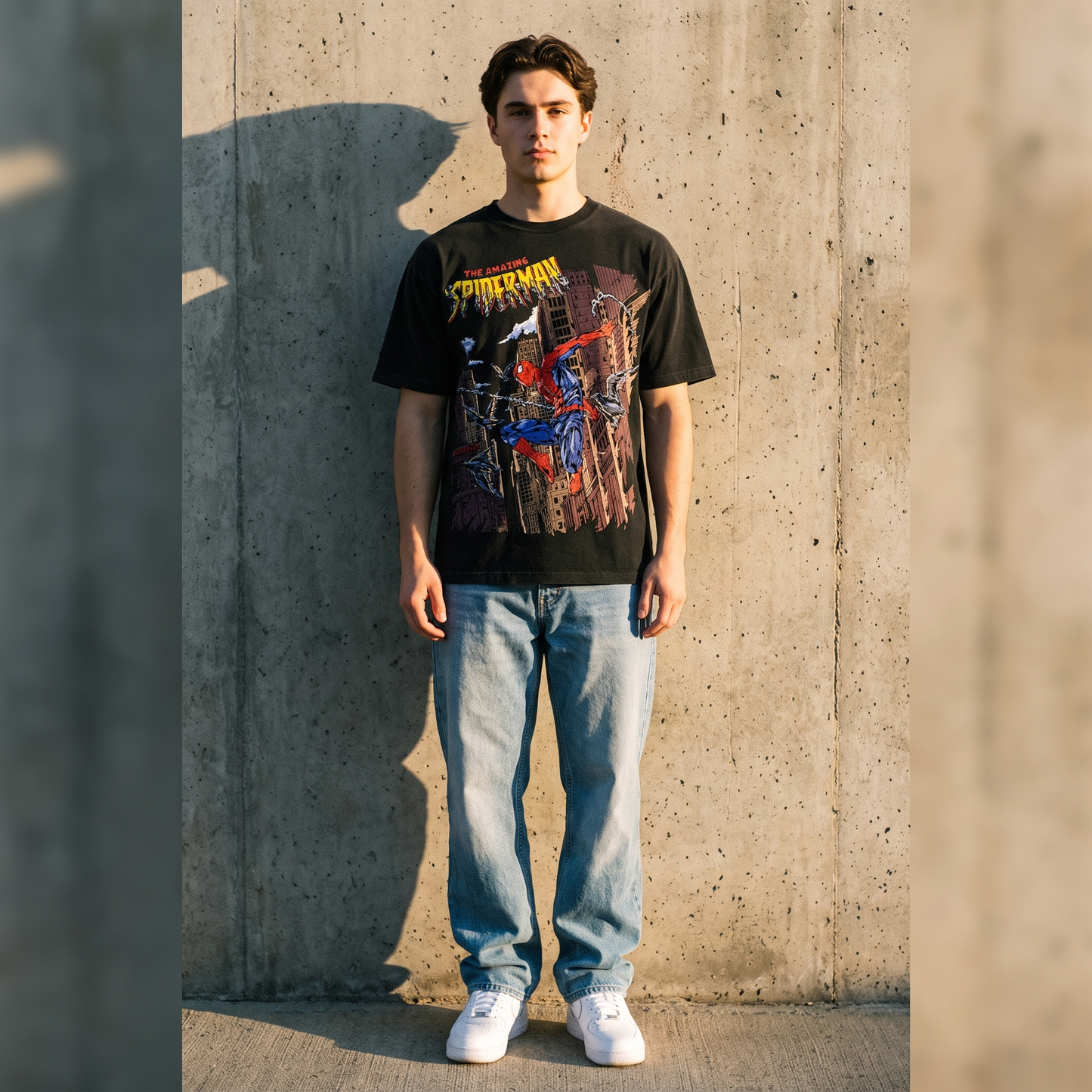 Detroit X Amazing Spider-Man Heavyweight Black Tee