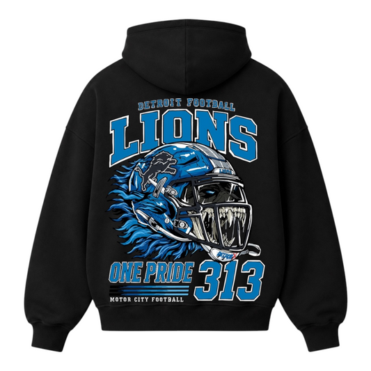 Detroit X Lions One Pride 313 Heavyweight Graphic Hoodie – Black