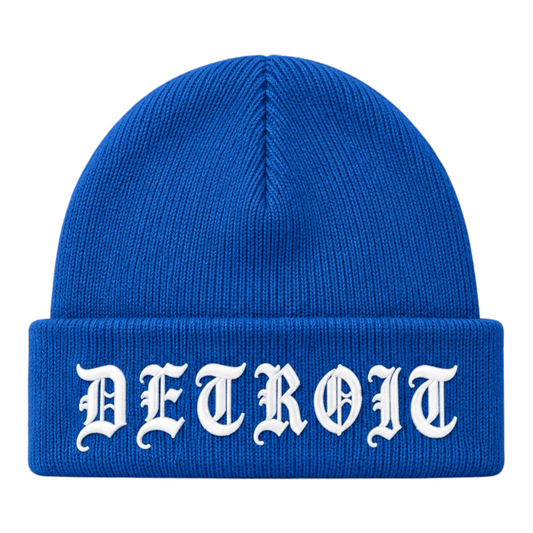 Detroit X Old English Detroit Lions Cuffed Beanie – Honolulu Blue