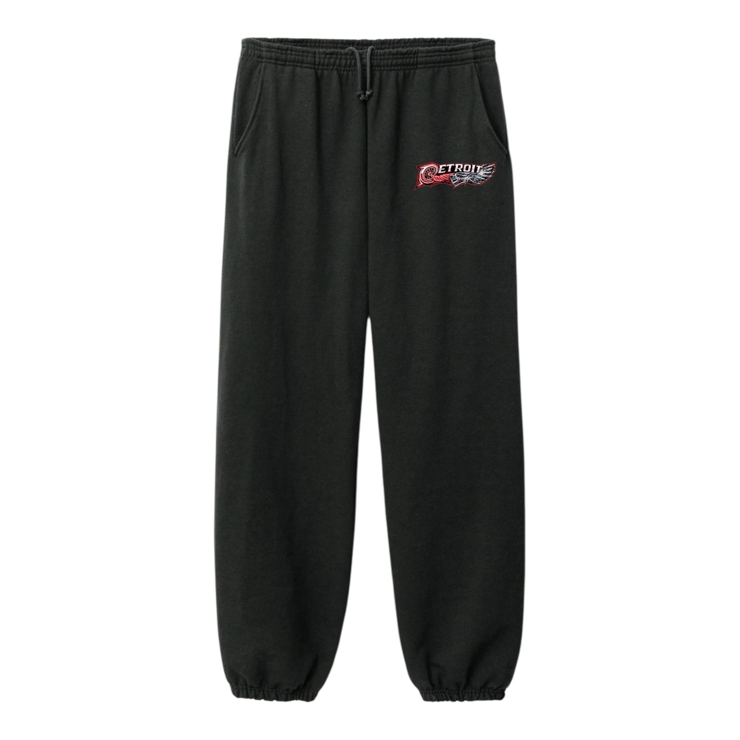 DETROIT X REDWINGS BLACK JOGGERS