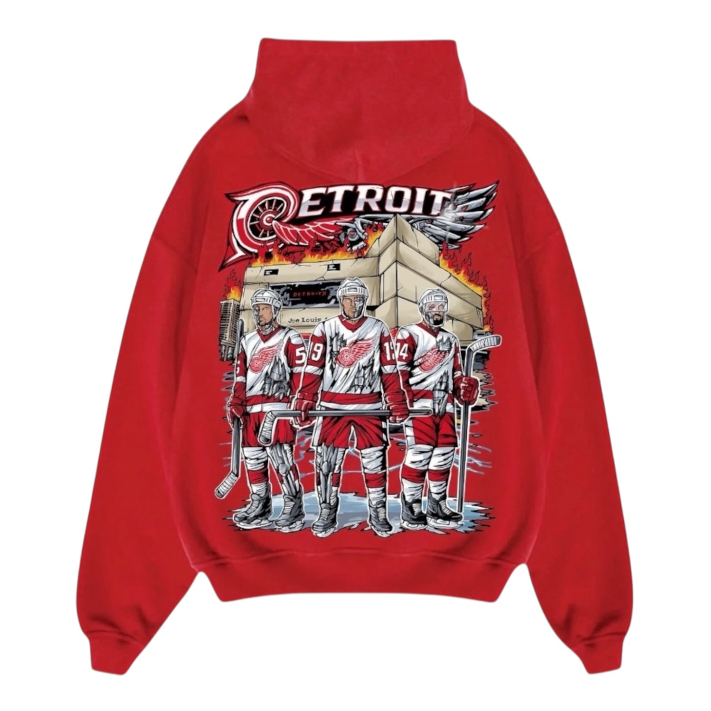 DETROIT X RED WINGS SPECIAL EDITION RED HOODIE