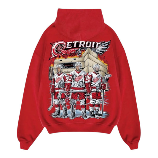 DETROIT X RED WINGS SPECIAL EDITION RED HOODIE