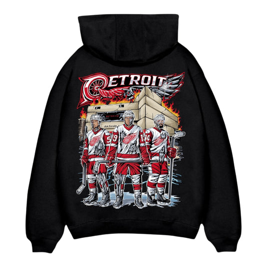 DETROIT X RED WINGS - BLACK HOODIE