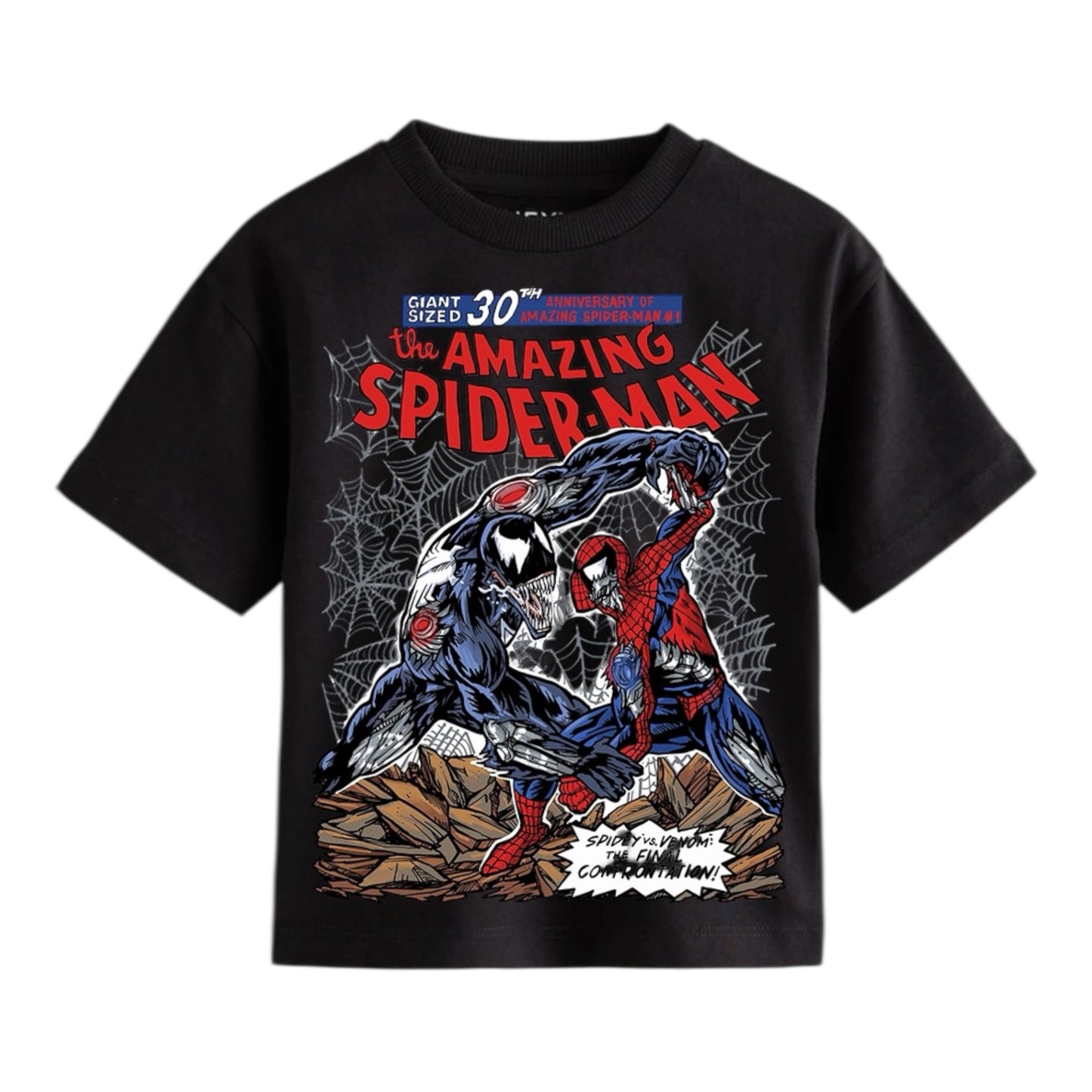 DETROIT X SPIDER-MAN AND VENOM HEAVYWEIGHT BLACK TEE KIDS