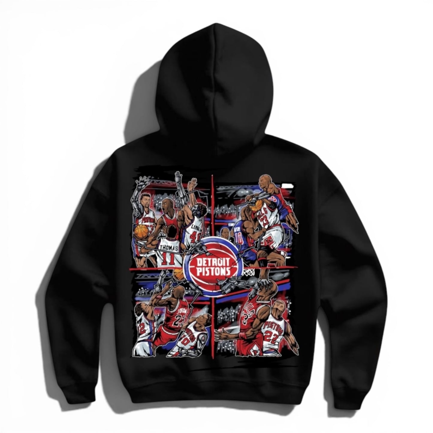 DETROIT X PISTONS BAD BOYS BLACK HEAVYWEIGHT HOODIE