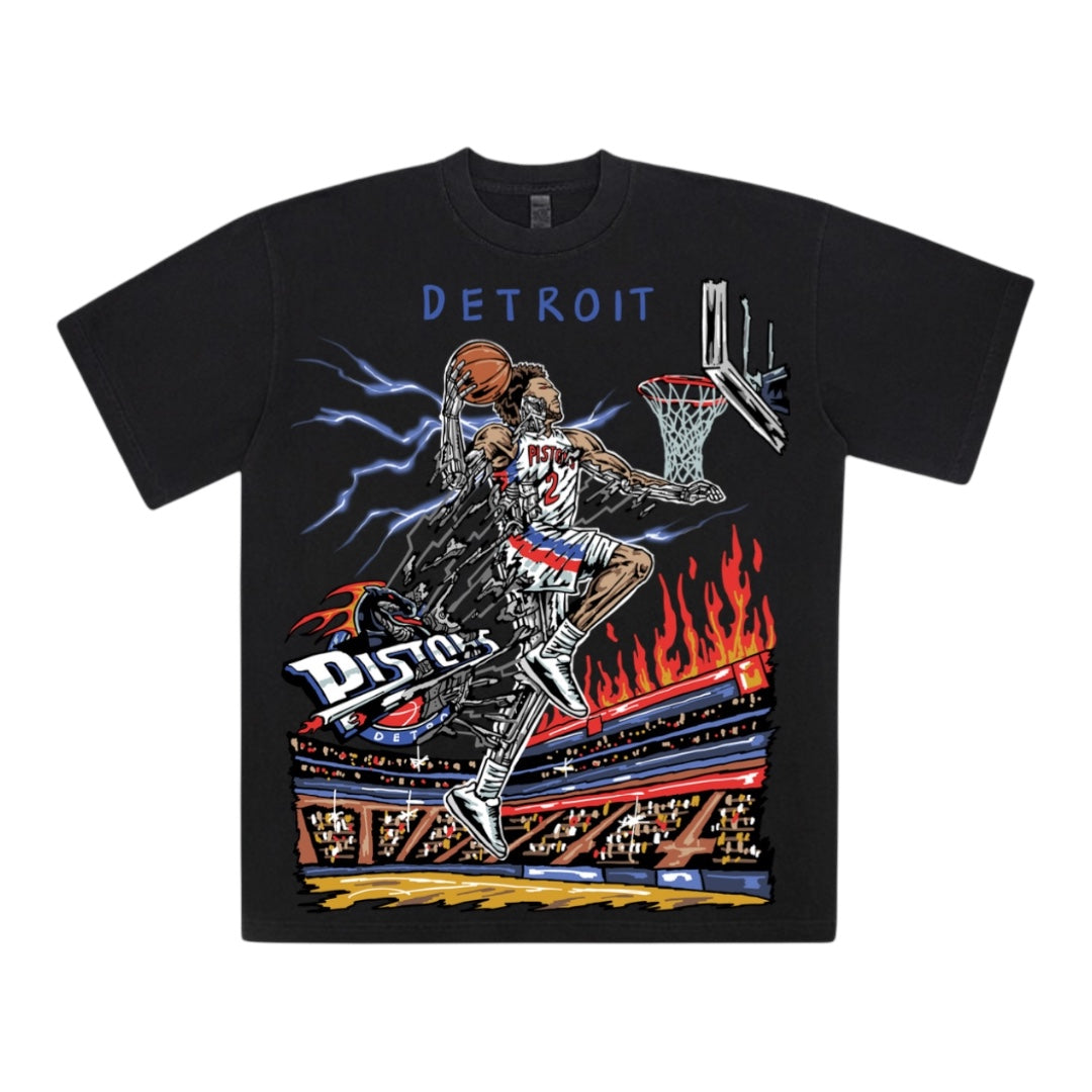 DETROIT X - CADE PISTONS BLACK TEE