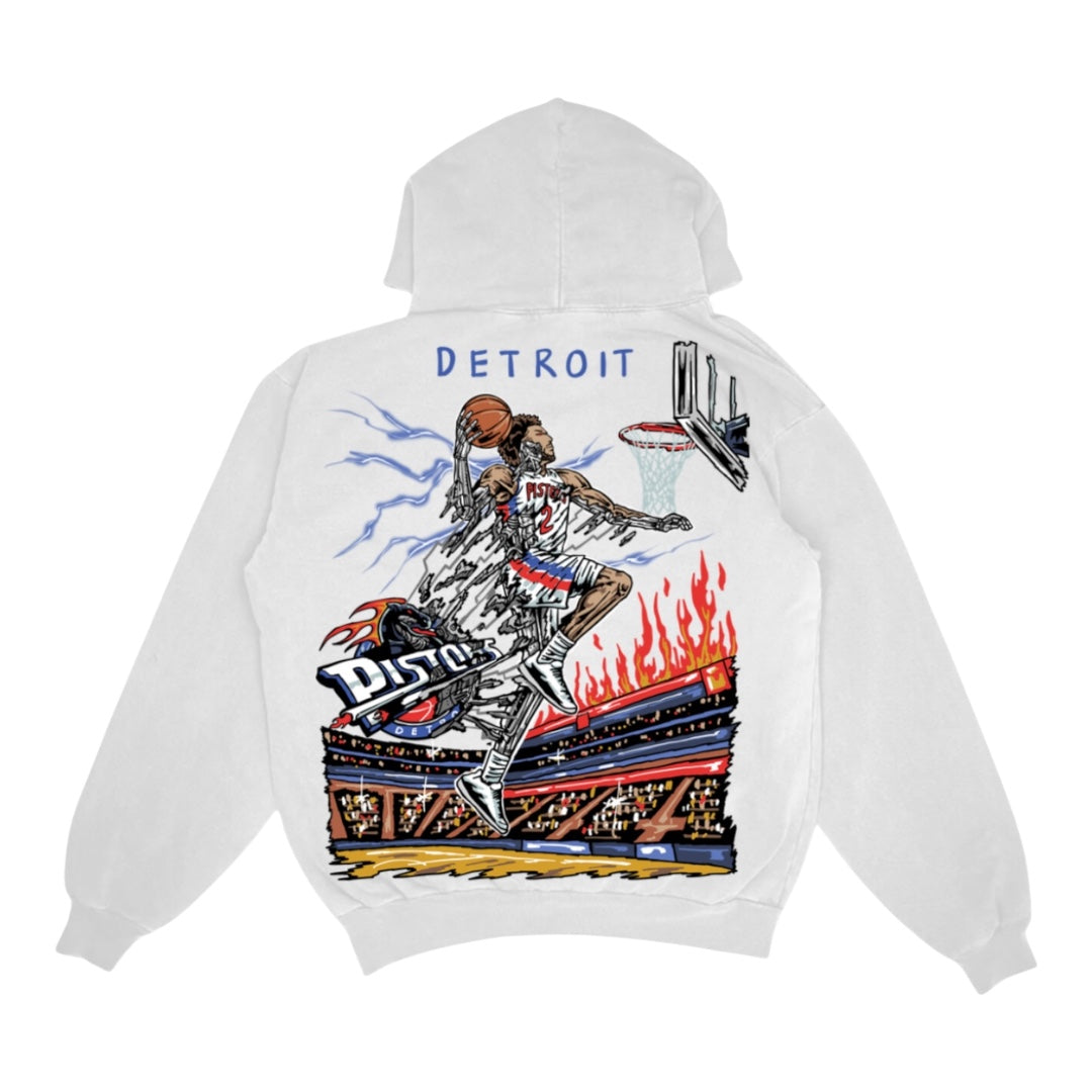 DETROIT X - CADE PISTONS CEMENT HOODIE